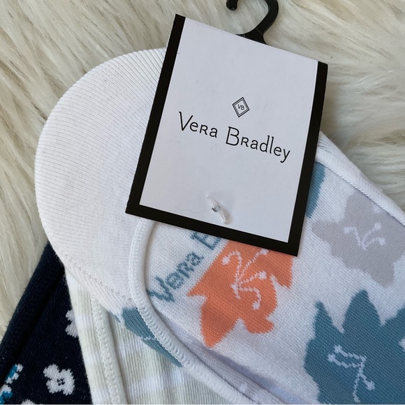 Vera Bradley Low-Cut Liners Socks - NWT x6 Pairs - Tropical Floral - Picture 5 of 7